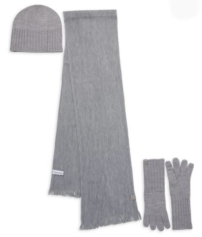 Naiste Calvin Klein komplekt müts + sall + kindad - Image 5