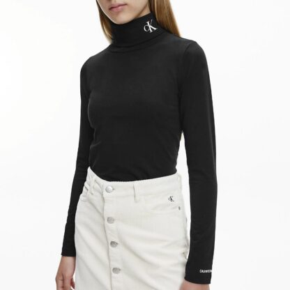 Naiste Calvin Klein kõrge kaelusega pluus (must), XS-S