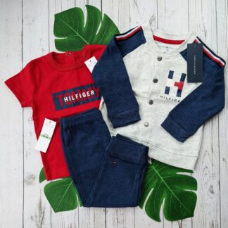 Uus Tommy Hilfiger kolmene komplekt püksid + kardigan + t-särk