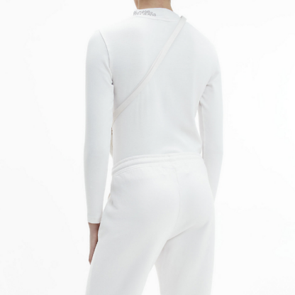 Naiste Calvin Klein kõrge kaelusega pluus (helebeež, hall) - Image 5