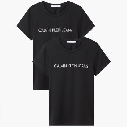 Naiste Calvin Klein komplekt. Pakis 2 t-särki (must + must)