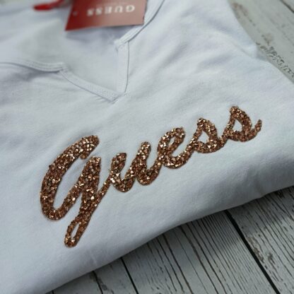 Naiste Guess pluus (valge, must, hall) - Image 4
