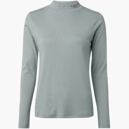 Naiste Calvin Klein kõrge kaelusega pluus (helebeež, hall)
