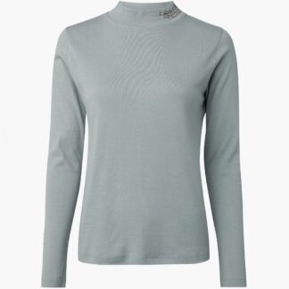 Naiste Calvin Klein kõrge kaelusega pluus (helebeež, hall)