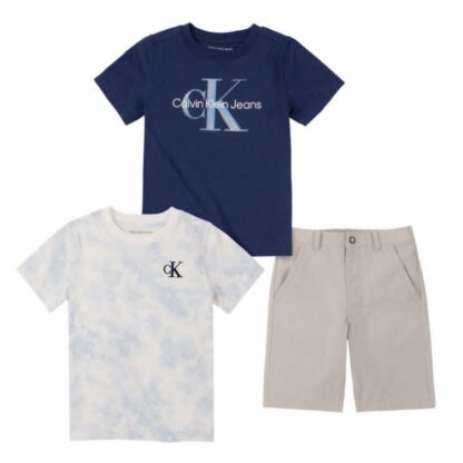 Poiste Calvin Klein kolmene komplekt 2 t-särki + lühikesed püksid - Image 9