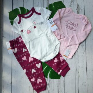 Kolmene komplekt Calvin Klein bodid + püksid (3tk)