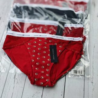 Tommy Hilfiger kolmene bikiini komplekt (hall, tumesinine, punane)