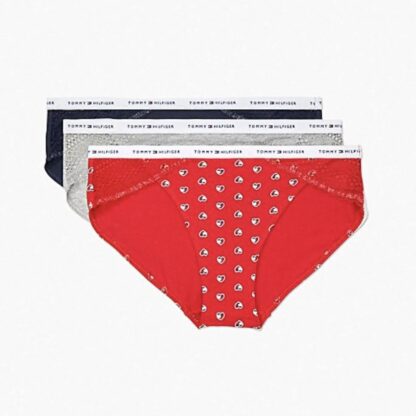 Tommy Hilfiger kolmene bikiini komplekt (hall, tumesinine, punane) - Image 2