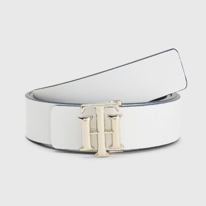 Tommy Hilfiger kahepoolne nahkvöö valge+tumesinine - Image 2
