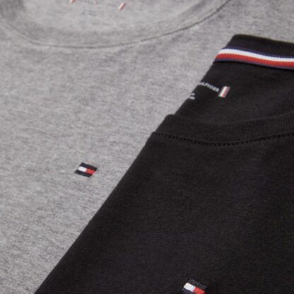 Tommy Hilfiger komplekt, 2 pikkade käistega t-särki (must + hall) - Image 2