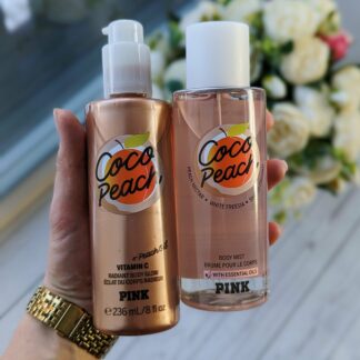 Victoria’s Secret PINK Kookose Virsiku komplekt (Kehasprei 250ml + Sära andev kehaõli 236ml)