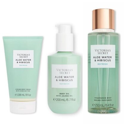 Victoria’s Secret Aloe Water & Hibiscus komplekt (Kehapesukreem + Kehaõli + Kehasprei)