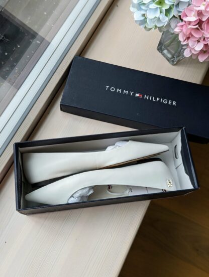 Leather Pointed Toe Ballerinas - Image 4