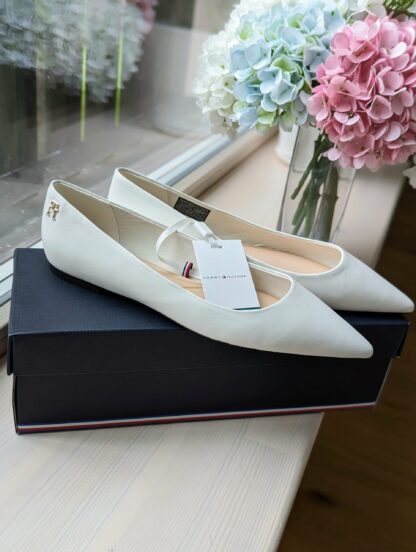 Leather Pointed Toe Ballerinas - Image 5