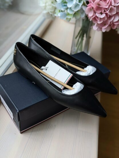 Leather Pointed Toe Ballerinas - Image 5