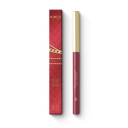 Kauapüsiv 12h veekindel huulepliiats KIKO Milano Dolce Diva Waterproof Lip Liner (08 Attractive Burgundy) - Image 2