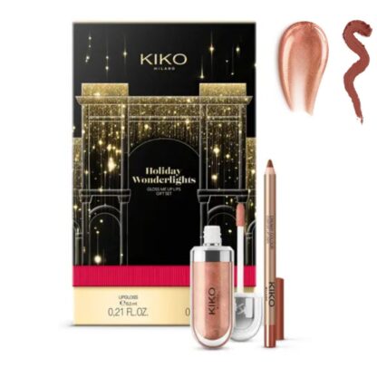 KIKO Milano Kinkekomplekt Holiday Wonderlights Gloss Me Up Lips Gift Set (02 Stylish Hazelnut)