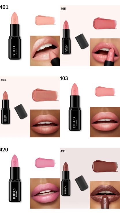 KIKO Milano Smart Fusion Lipstick - Niisutav ja toitev Huulepulk - Image 28