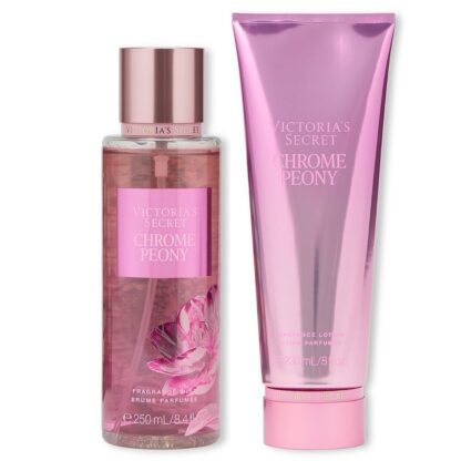 Victoria’s Secret Chrome Peony Set Mist & Fragrance Lotion - Precious Metals