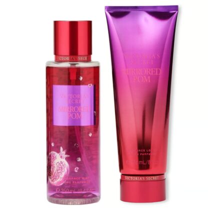 Victoria’s Secret Mirrored Pom Set Mist & Fragrance Lotion - Precious Metals