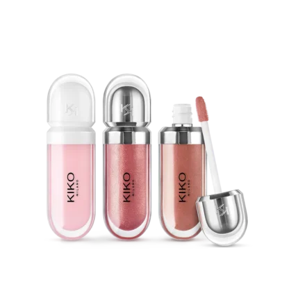 KIKO Milano Glossy Lip Set (2 3D Hydra Lipglosses + Lip Volume) - Image 2