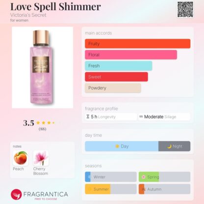 Victoria’s Secret Love Spell Shimmer Fragrance Mist BESTSELLER ⭐ NEW DESIGN - Image 2