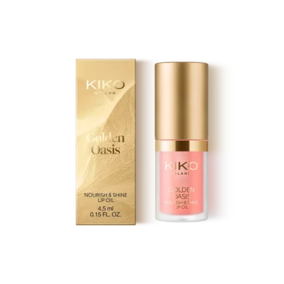 KIKO MILANO Golden Oasis Nourish & Shine Lip Oil (01 Crystal Glass)