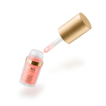 KIKO MILANO Golden Oasis Nourish & Shine Lip Oil (01 Crystal Glass) - Image 5
