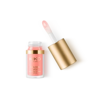 KIKO MILANO Golden Oasis Nourish & Shine Lip Oil (01 Crystal Glass) - Image 3