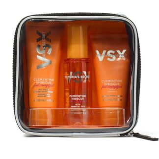 Victoria’s Secret 3-Piece Clementine Hibiscus Feel Energized Travel Set